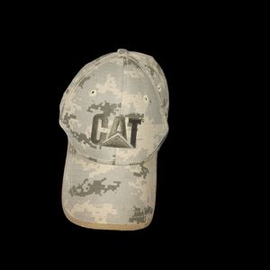 CAT Branded Caterpillar Trucker Hat Cap Cam  Logo Adjustable Strap